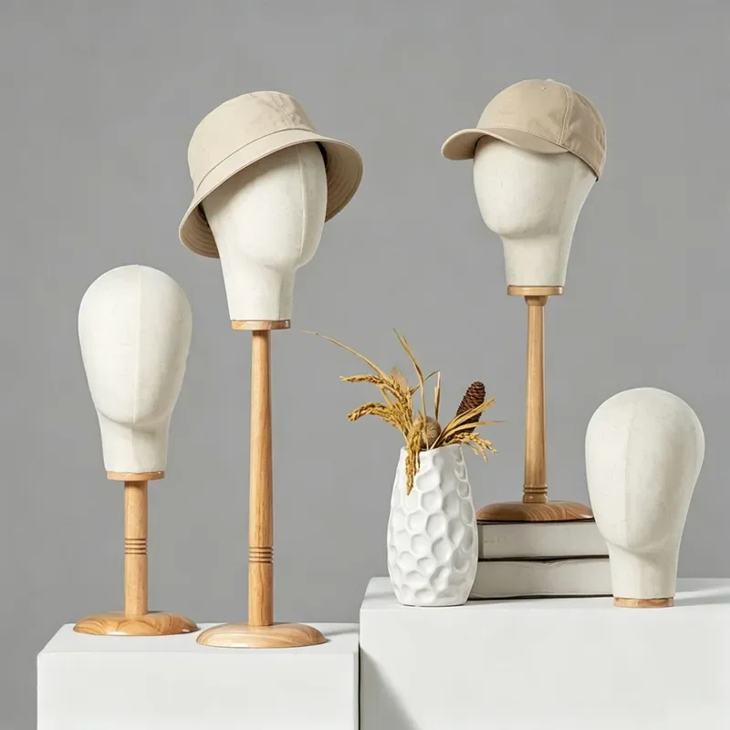 Mannequin Head Hat Holder Wig Stand Display Model for Jewelry Caps Desktop Dummy Head Form for Store Showcase Home