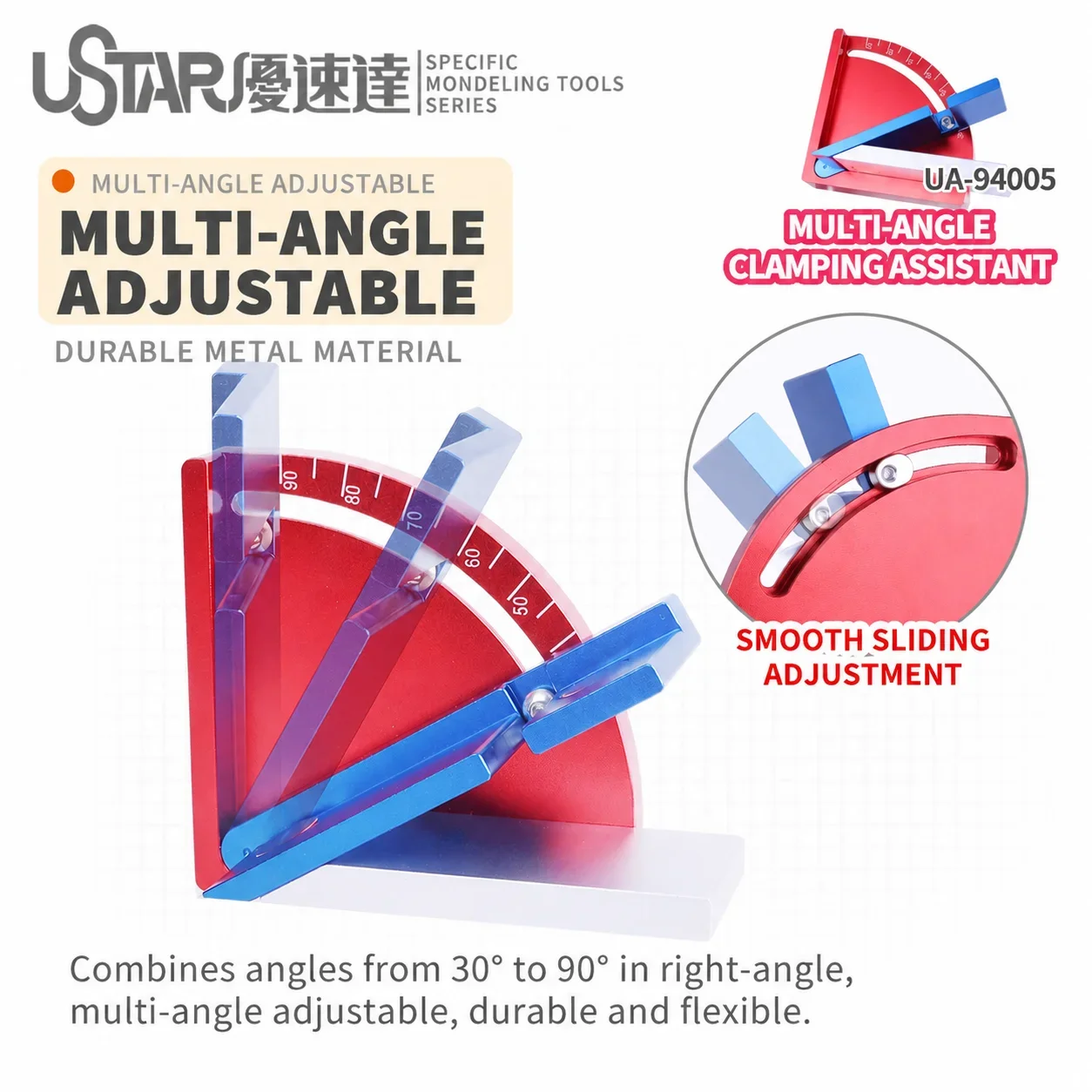 Ustar UA‑94005 Multi‑Angle Adjustable  Auxiliary Holder Model Assembly Helper Tool for Hobby DIY Model Building