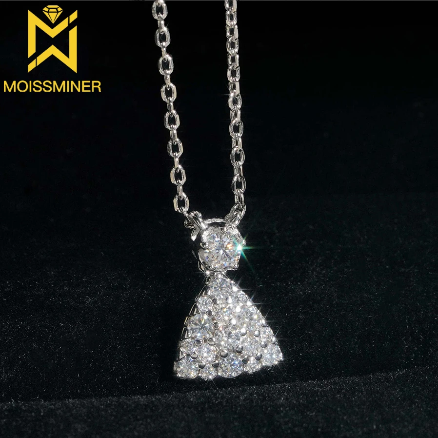 

Lucky Bag Collarbone Necklace Moissanite S925 Silver Iced Out For Men Women Hip Hop Jewelry Pass Diamonds Tester With GRA