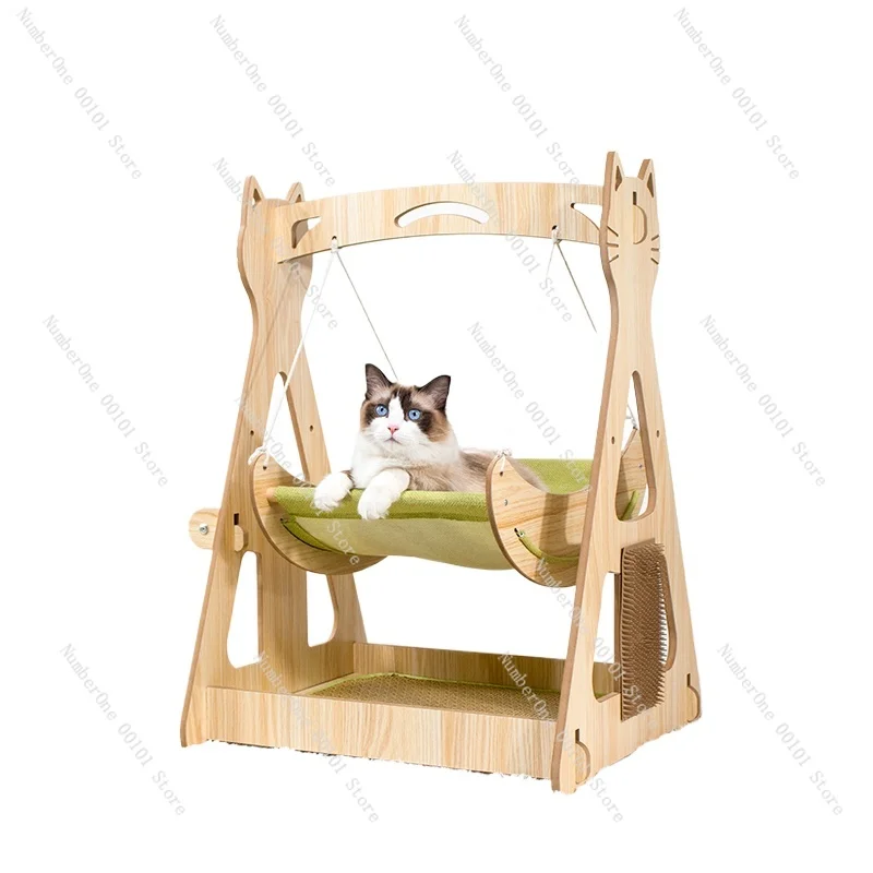 

Pet recliner cat toy double cat nest sofa swinging cat scratching pad cradle