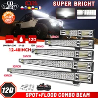 CO LIGHT 12 ""20"" 26 ""32"" 40 ""barra de luz LED 3 filas 90000LM punto de inundación luz de conducción LED todoterreno para camioneta SUV ATV UTV barco 4x4