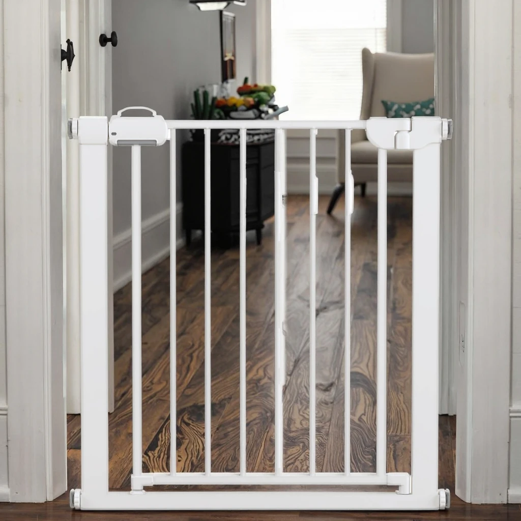 Child Safety Metal Door Fence Door Set Children's Bath Kitchen Stair Guardrail 75-82 cm 1-2 years Multifunctional Big Straight