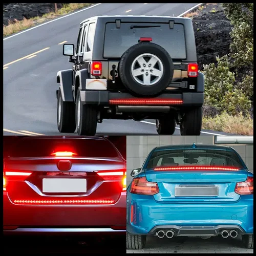 Imagen 2 del producto Lámpara de señal de giro DRL de recogida dinámica, barra de luz de puerta trasera de camión, tira LED de freno inverso, lámpara de giro de flujo secuencial
