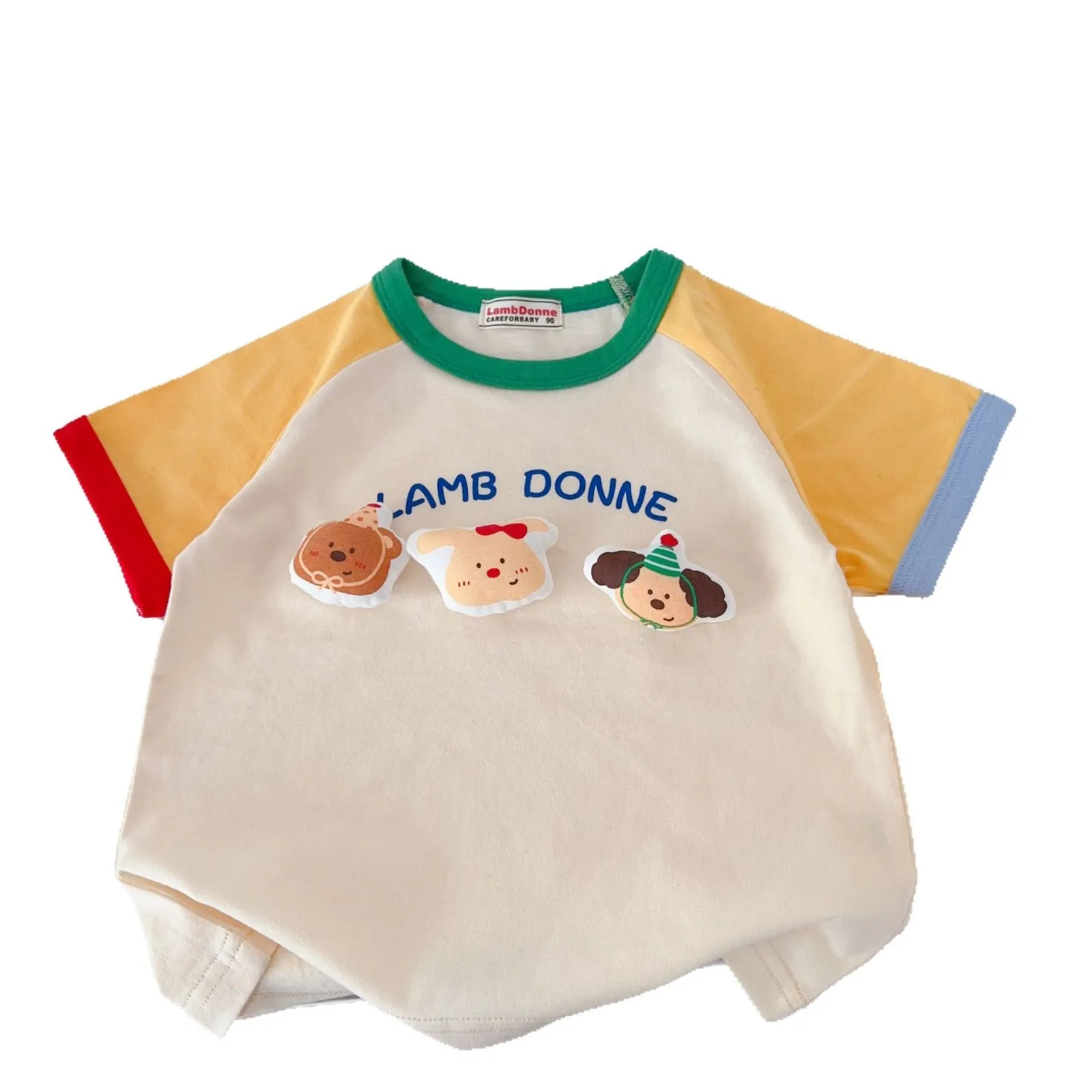 

2025 New Boys' Short Sleeved T-shirt Summer Clothes Half sleeved Japanese cartoon children's short sleeved shorts
