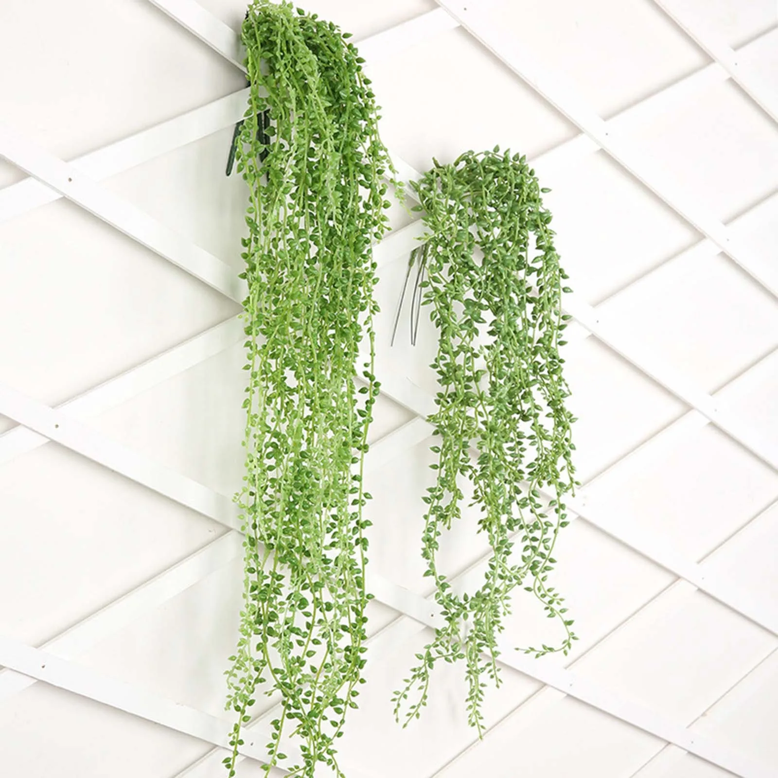 Hanging Simulation Rattan Artificial Succulent Shape Greenery Bonsai Plants Leaf Picks For Home Garden Decor Festival Decorative