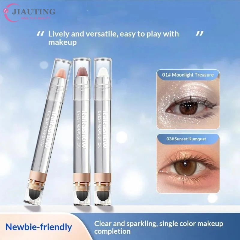 Double-ended Eyeshadow Glitter Highlighter Brightening Pens With Pearly Matte Finish Eye Shadow Brush Combinations
