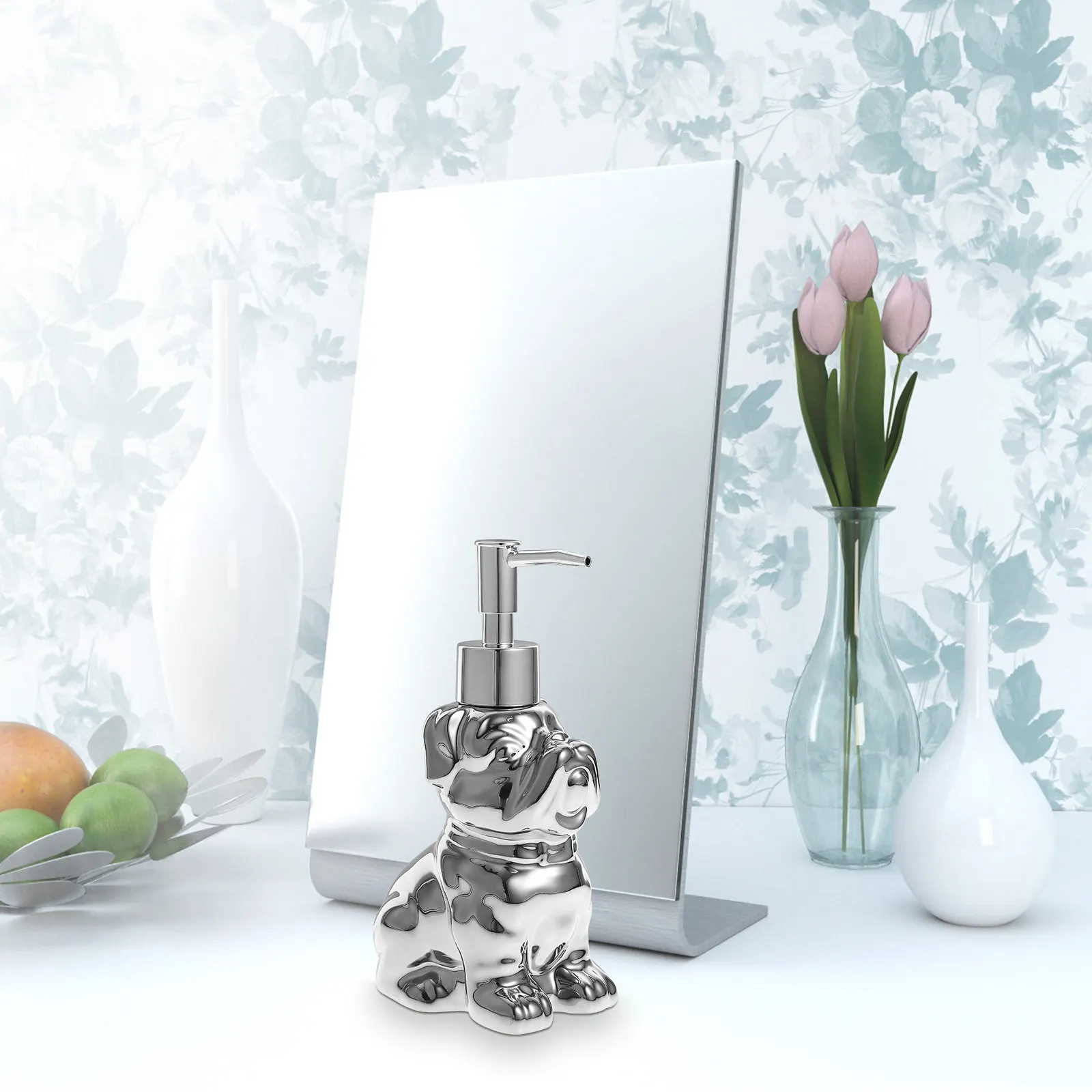 

Керамический дозатор для лосьона в форме собаки, портативный, для путешествий, большой емкости, с помпой для жидкого мыла, для рук, шампуня, для ванной и кухни