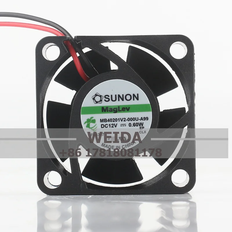 

New SUNON MB40201V2-000U-A99/-000U-F99 4020 DC 12V 0.60W Quiet Magnet-based cooling fan 40*40*20