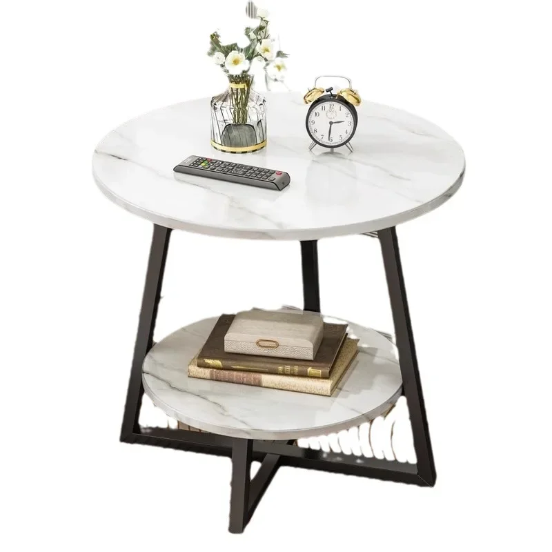 MDF Wooden Round Platinum Coffee Table Modern Design Home
