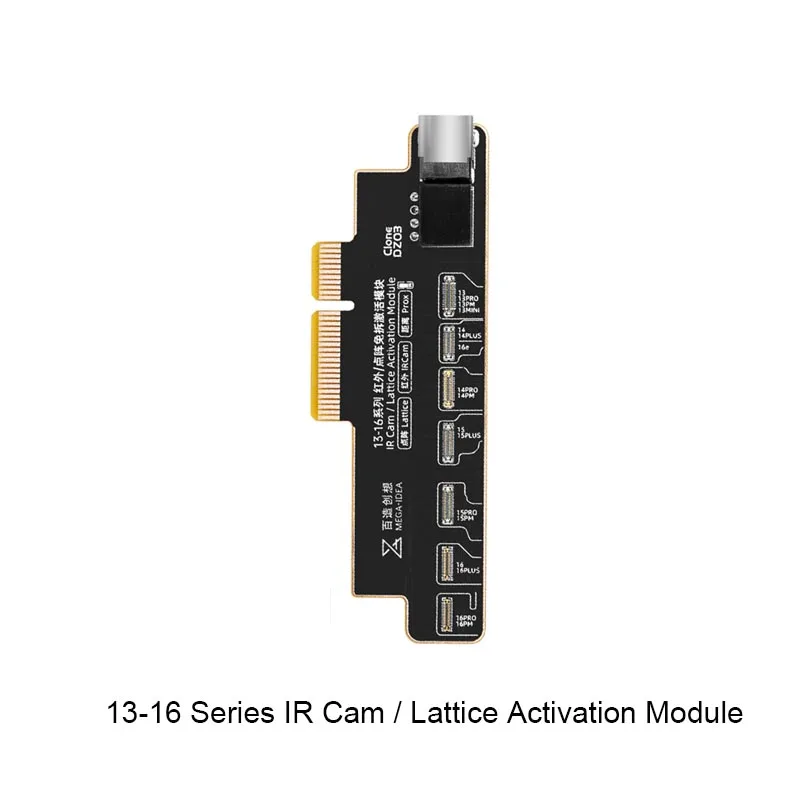 QIANLI MEGA-IDEA Clone DZ03 Programmer Dot Proyektor Tag-on Kabel Fleksibel untuk Ponsel 13 ~ 15 PM Seri Tanpa Penyelarasan Perbaikan ID Wajah