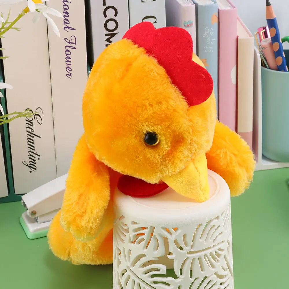 子供のためのインタラクティブな動物の形をしたぬいぐるみ,1ピース,かわいい鶏と鶏の形をしたペット,さまざまな色で利用可能