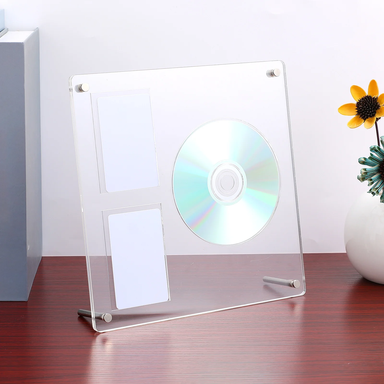 

1pcs CD Display Stand 3 Piece Acrylic Rack Frames Holder Compact Multifunctional Photocard Organizer Stable Transparent Storage