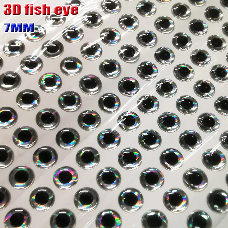 2024NEW 3D fishing lure eyes fly eyes choose size:3MM--16MM quantity:500pcs/lot  realistic artificial fishing eyes color:sliver