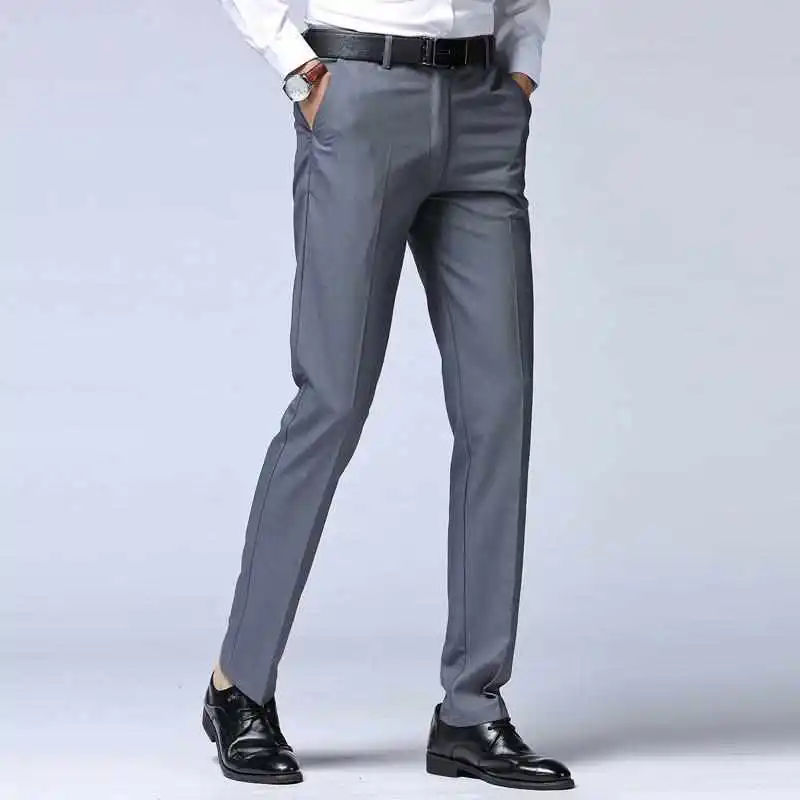 

Мужские повседневные брюки для офиса, прямого кроя, на молнии, из смесового хлопка и льна, городской стиль, на все сезоны