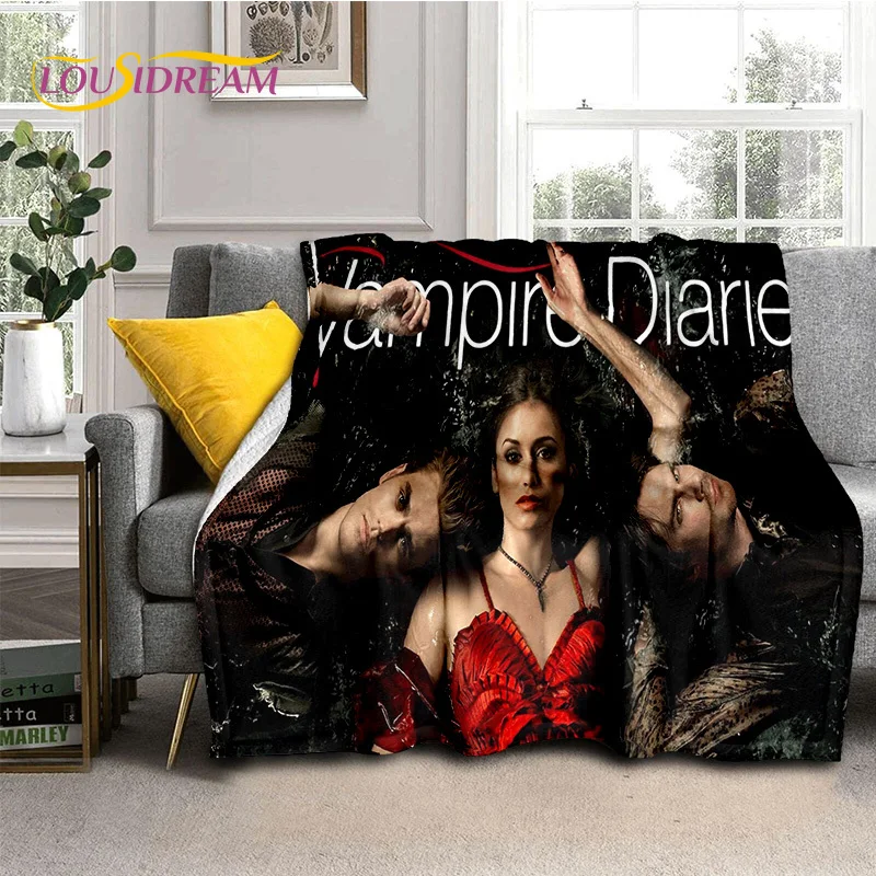 3D Latest The Vampire Diaries Damon Salvatore Soft Flannel Blankets,Throw Blanket Comfortable Blanket for Beds Sofa Home Bedroom