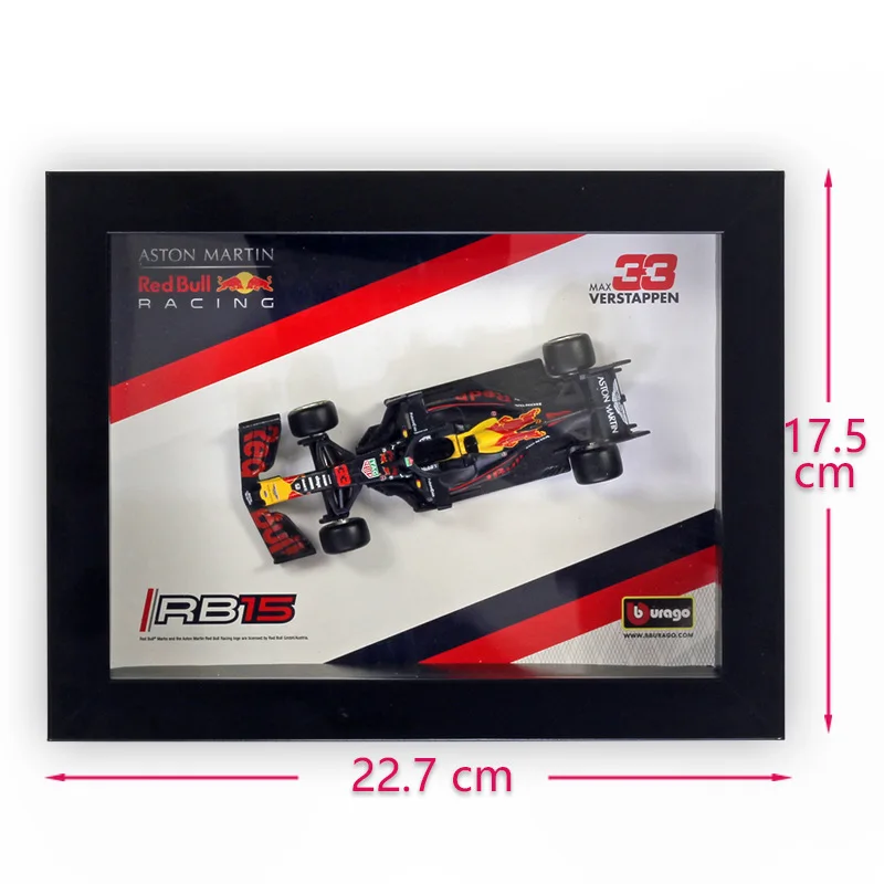 Bburago 1:43 Ferrari F1 Formula Car 2019 SF90 RB15 W10 Simulation Alloy Model Car Set Photo Frame Office Decoration Limited B457