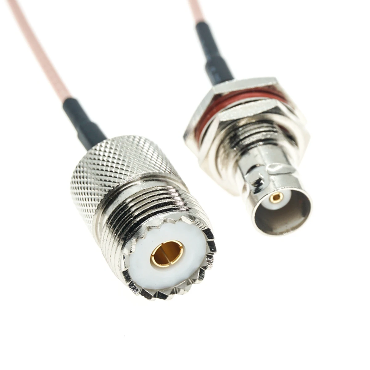 

RG316 PL259 SO239 PL-259 UHF Female to BNC Female Bulkhead Connector 50Ohm Low Loss Jumper Coax RF Cable