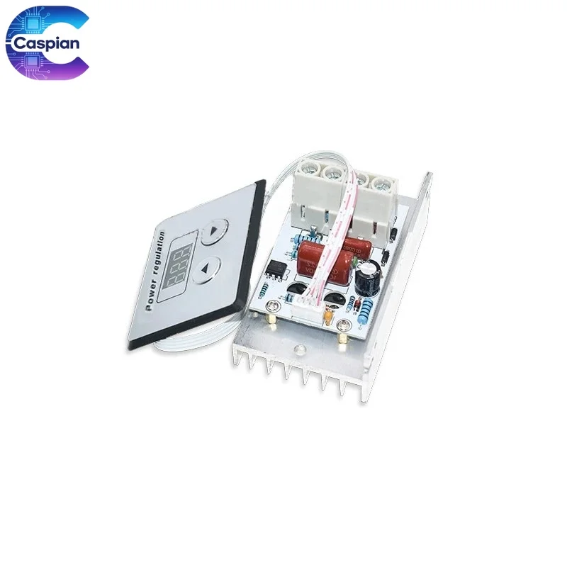 AC220V 10000W SCR Digital Voltage Regulator Speed Controller Dimmer Thermostat With Digital Display Meter