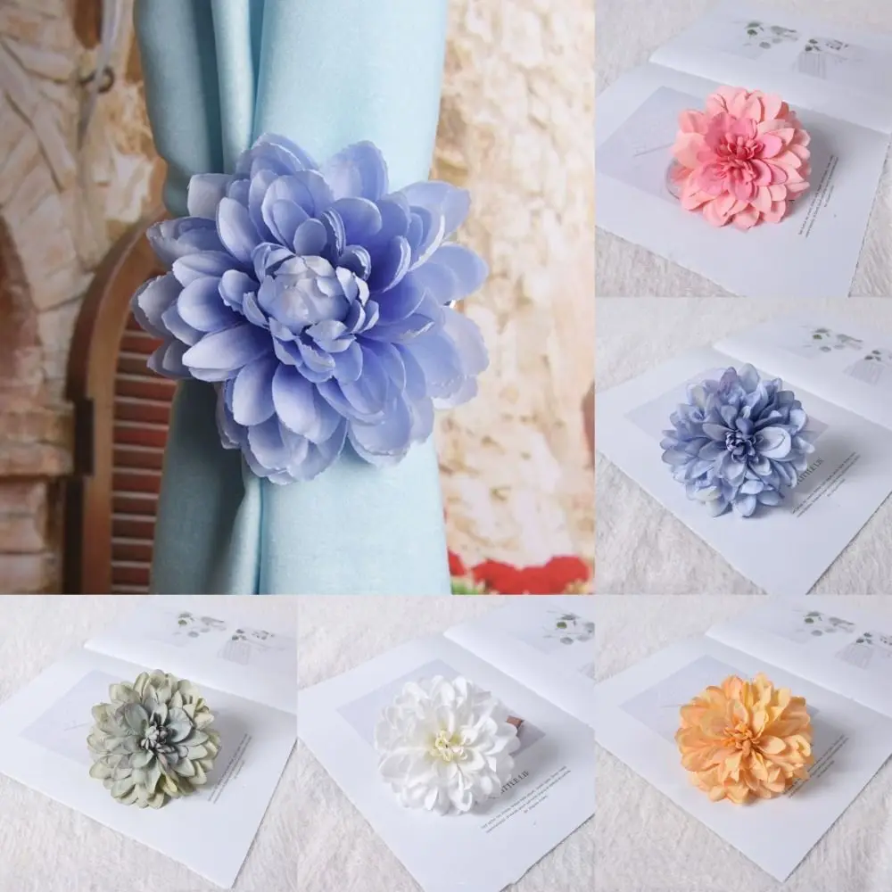 1 Uds. Clips de cortina de Dahlia para fiesta, Clip de sujeción de cortina de flores creativo, soportes de cortina ajustados y prácticos para boda