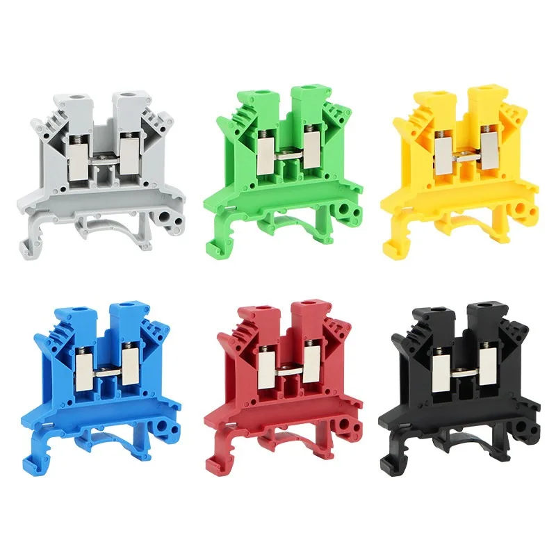 Rail type terminal blocks, double voltage, current, safety, ground terminal block