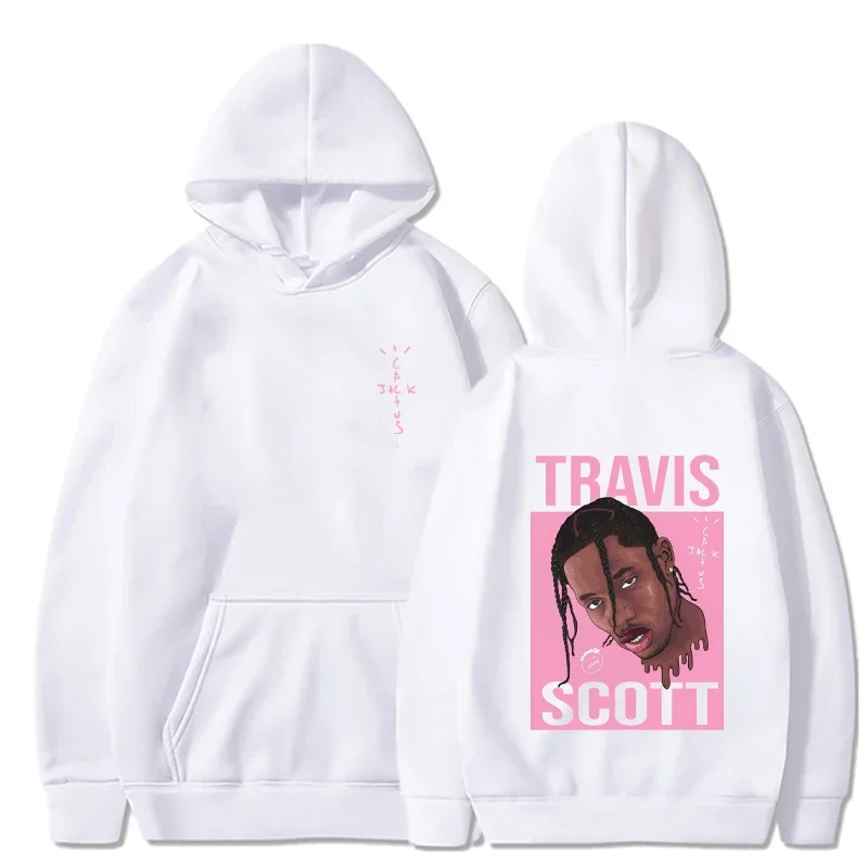 Autumn and Winter Men Women Hot Singer Travis Scott Printed Hooded Sweatshirt Casual Fashion Warm Tops Street Hip Hop Clothing