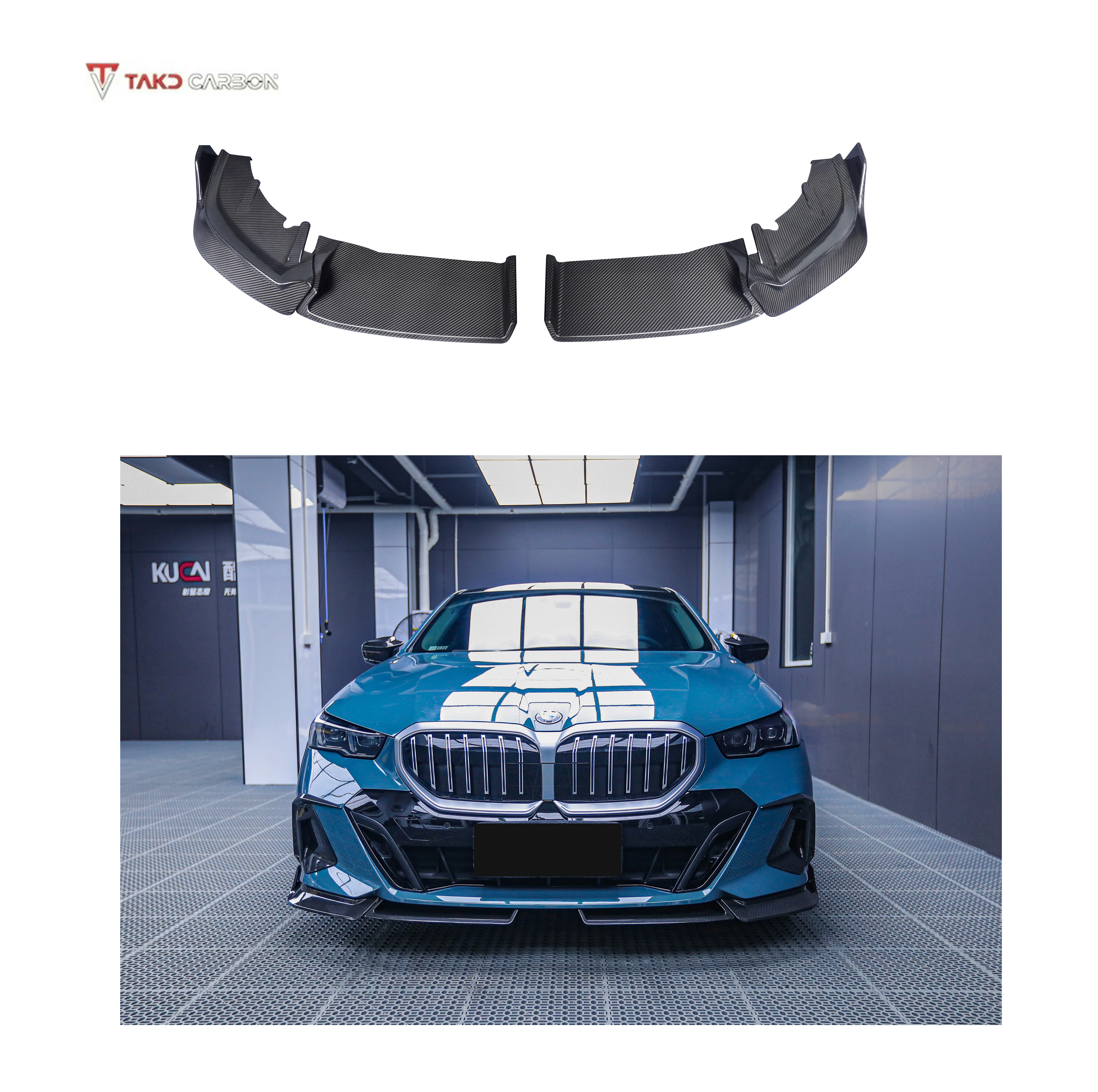 

MP Style Dry Carbon Fiber Front Bumper Lip Diffuser for bmws 5 Series G60 2024-UP