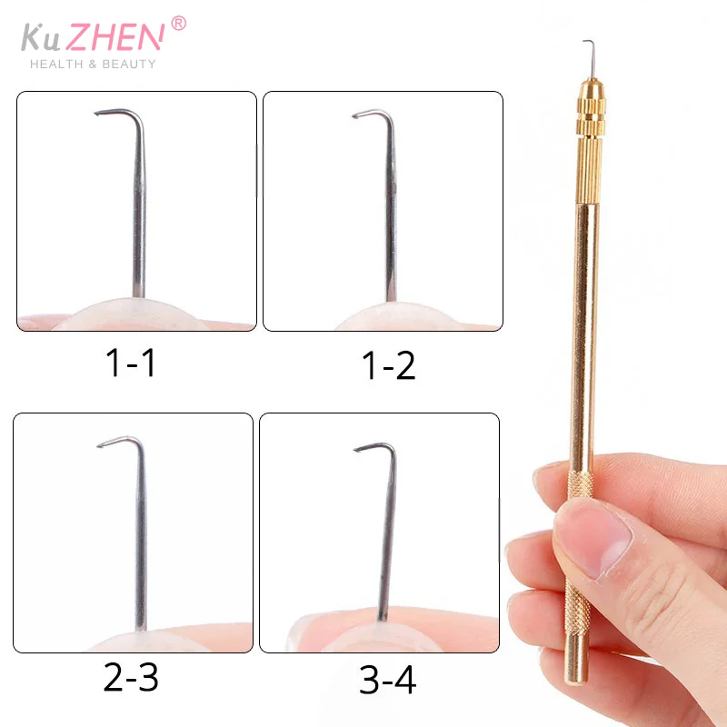 1Pc Ventilating Needle For Lace Wig Making Detachable Brass Handle Wig Making Repair Needles For Wig Making Hair Extention Tools