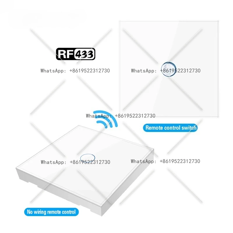 

86 Universal Remote Control Switch Tempered Glass Panel Intelligent Wireless Remote Control Switch Set