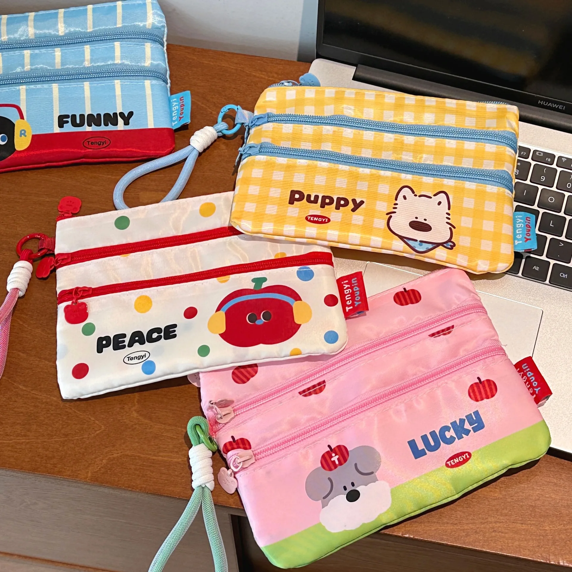 Cute Cartoon Three-Layer Passport Bag, Multifunctional Document Storage, Travel Card Bag, Portable Small Bag view 6