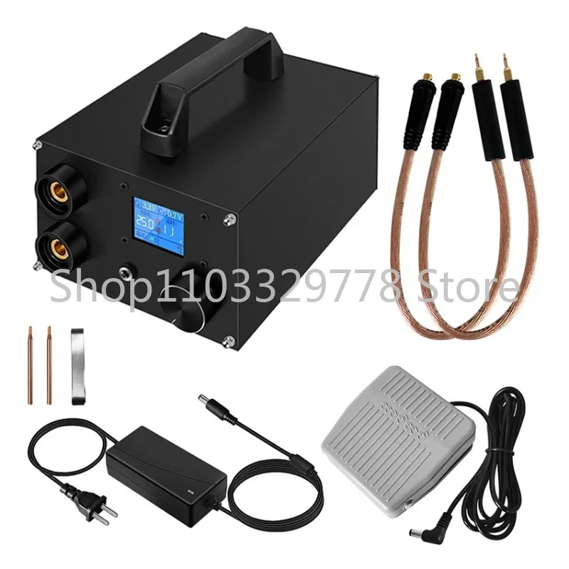 250 Gears Spots Welding Machine Double Capacitors Energy Storage Dual-pulse Welding 0.3mm Nickel Sheet 18650 Battery Spot Welder