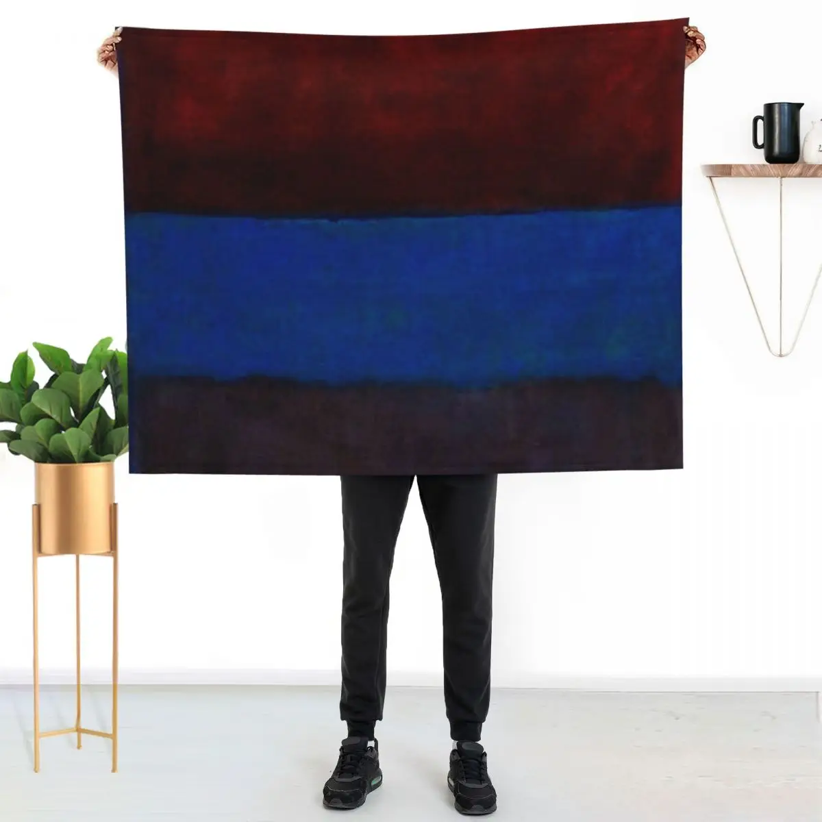 Mark Rothko | No. 61 (Rust and Blue) Throw Blanket for sofa Weighted Hair Multi-Purpose Soft Blankets