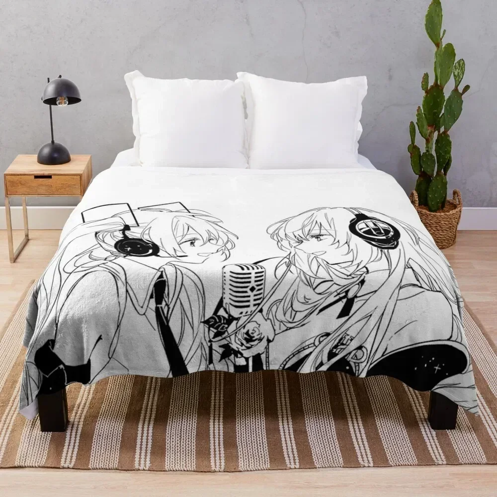 

A Moment of Song: Miku and Luka Throw Blanket Blankets Sofas Of Decoration christmas decoration Single warm winter Blankets