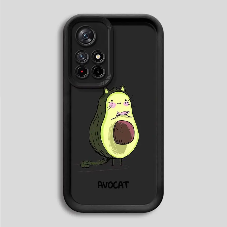 Custodia morbida per Xiaomi Redmi Note 12s 11s 13 14 Pro Plus 10 11 12 Pro Cartoon Avocado Famiglia