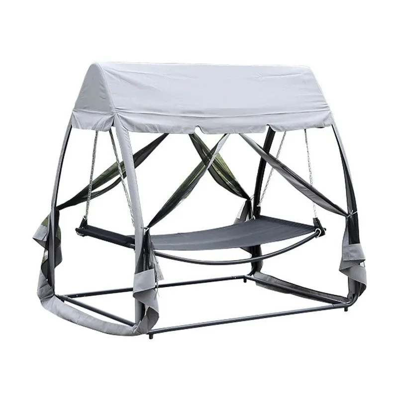 Outdoor swing chair, double and triple rocking chair, outdoor simple courtyard terrace chair