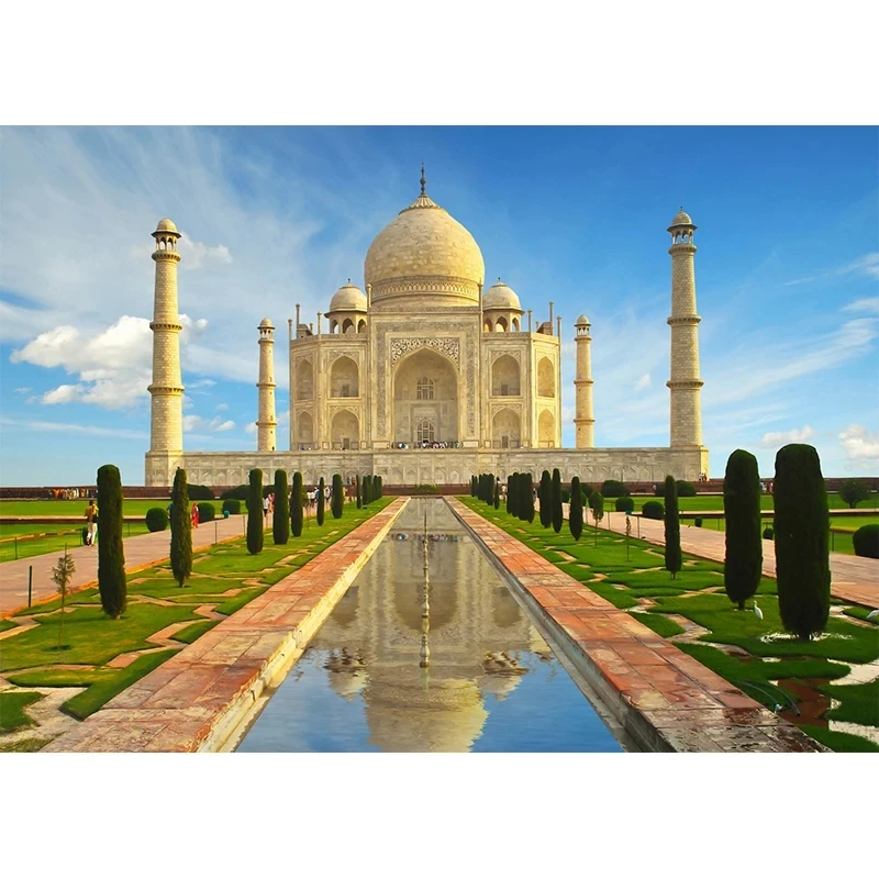 70*50cm Adult 1000 Pieces Jigsaw Puzzle India TAJ Mahal Famous World Landscape Photos Stress Reducing Toys