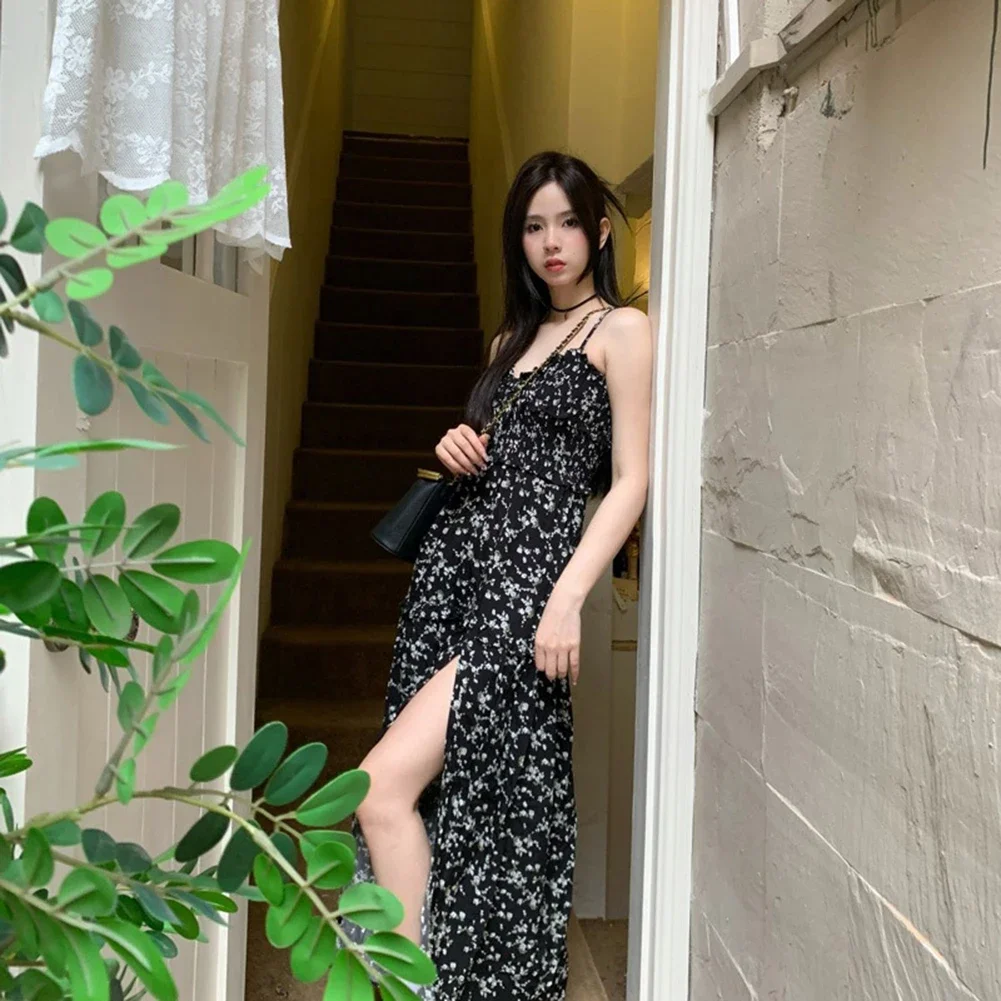 

Elegant Dress Dress Dress Female Floral Holiday Hotsweet Long Off Shoulder Polyester Sleeveless Slight Stretch