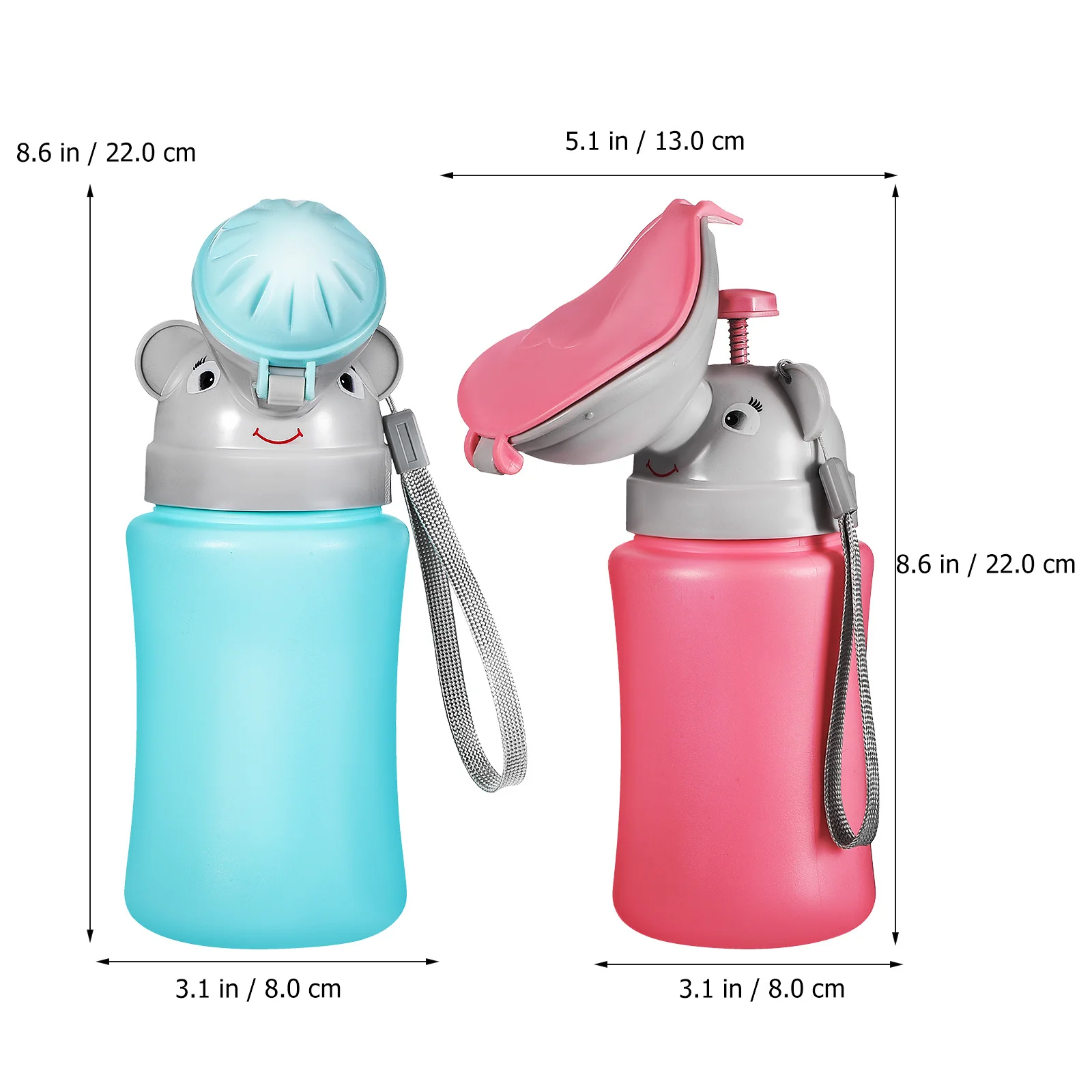 قطعتان من مبولة الأطفال الصغار المحمولة للأولاد والبنات، نونية السفر للأطفال، مرحاض الطوارئ للتخييم في السيارة في الهواء الطلق، زجاجة تدريب التبول #5