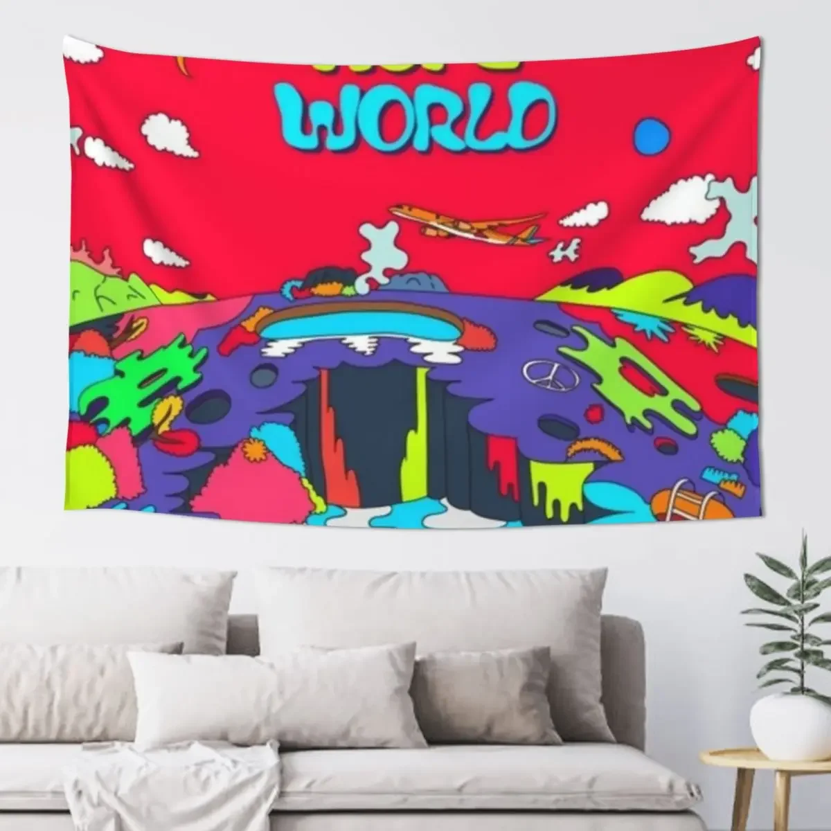 

hope world Tapestry Wall Decoration Items Wall Hanging Wall Korean Room Decor Tapestry