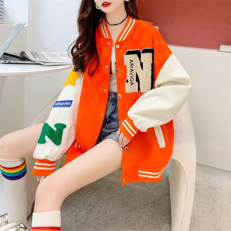 

Бейсбольные куртки кожаные женские унисекс флисовые K-Pop облегающие асимметричные рыбья кость спортивный отдых с капюшоном японский стиль молодежные