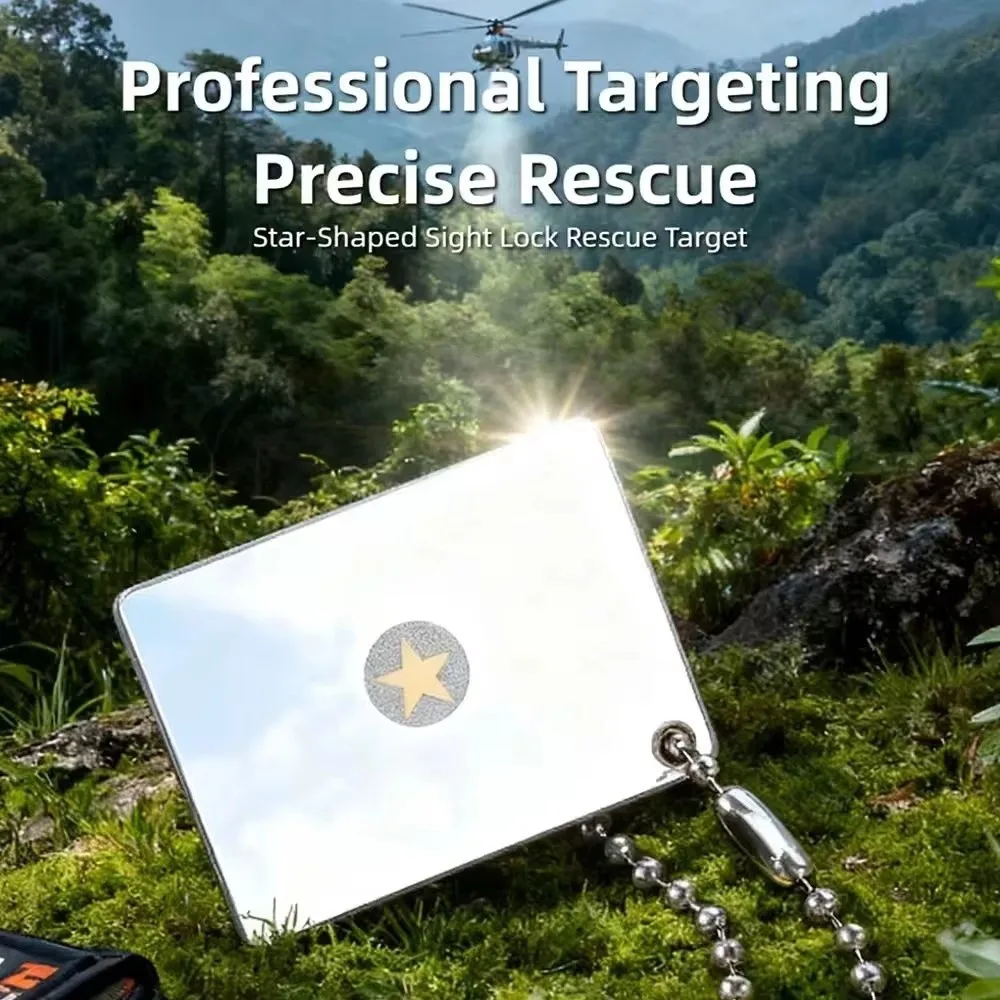 Acrylic Outdoor Signal Mirror Aiming Sight Reflective Surface Emergency Signaling Device Long Distance Signaling