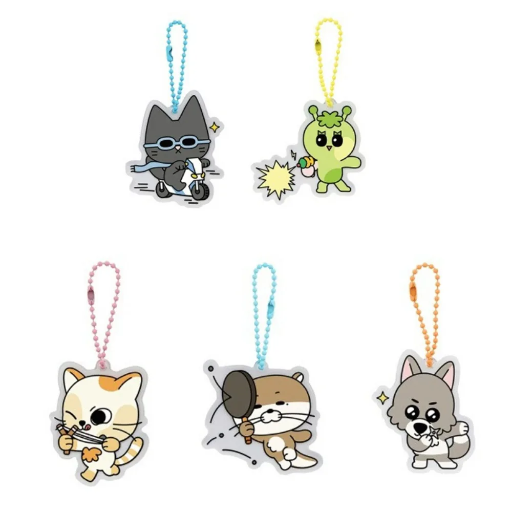 Mens Group Album Cartoon Animal Keychain JAEHYUN RIWOO SUNGHO Keyring Pendant Key Chain Accessories Jewelry Accessories Gift