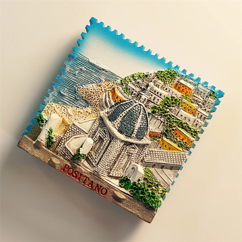 Italy，Campania，Positano，3D Stereoscopic，Tourism Souvenirs，Resin painting，Decoration home，Refrigerator magnets ﻿