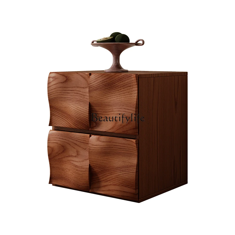 

04Chinese retro solid wood ripple card door cabinet combination module sofa storage small apartment TV cabinet