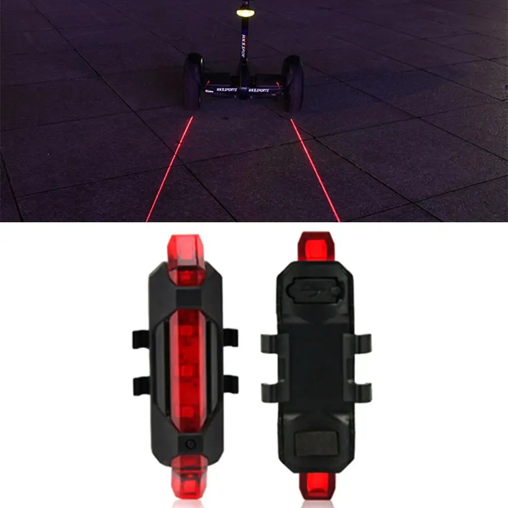 For Xiaomi 9 Balance Car Warning Light Waterproof Rechargeable Tail Light Riding Charging USB Colorful Light Laser Night G0Z0