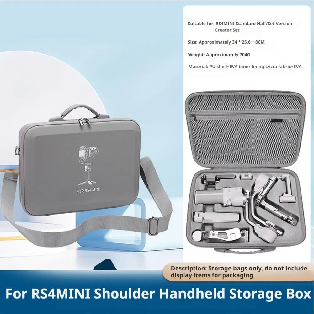 For DJI RS4 Mini Carrying Case Bag Portable Storage Box for RS4 Mini Stabilizer Waterproof Protective Backpack with Pockets