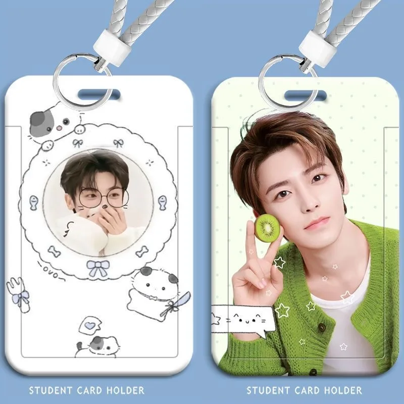 Hou Minghao Cute Cosplay Card Cover Student Sliding Access Card Protective Cover