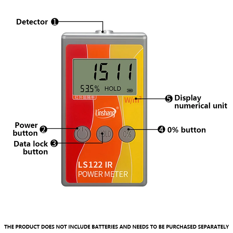 Solar Power Meter IR Radiation Tester IR Rejection Heat Insulation Rate Detector for Car Solar Film Window Tint Measuring Tool