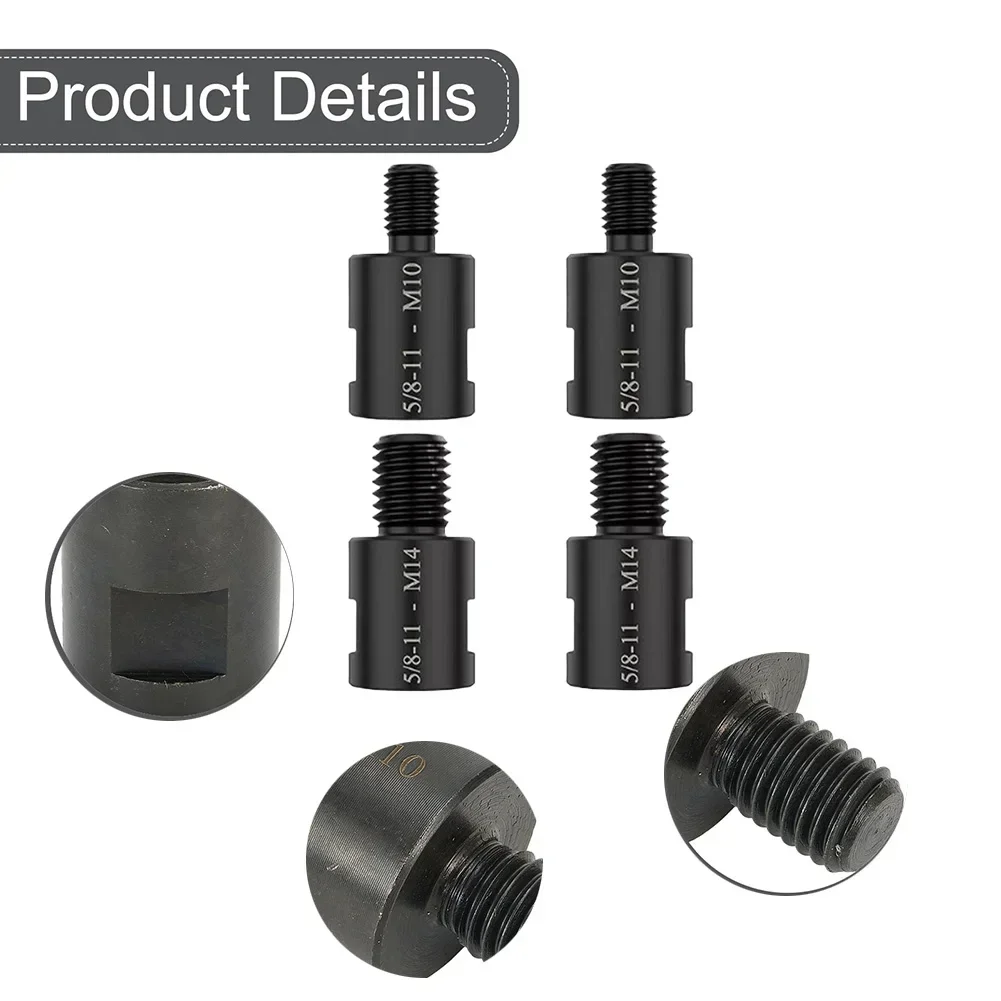 4pcs Angle Grinder Adapter Converter 5-8-11 To For M14 5-8-11 To M10 Threads Connector For Angle Grinder Polisher Drill Bit