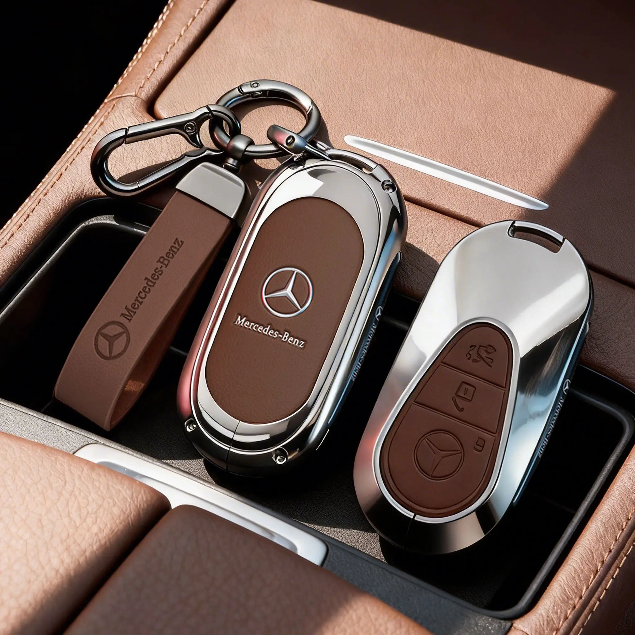 2025 26 Mercedes Benz GLC300L Key Set New C260L Male E300L Car C200L Shell S400 Premium 24 Rings