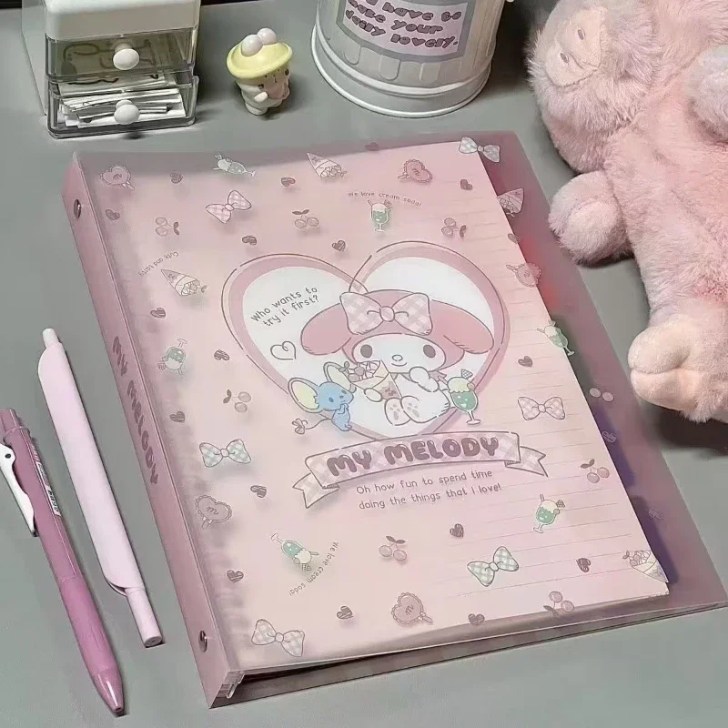 Sanrio Kawaii B5 Loose-leaf Book Kuromi Cinnamoroll My Melody Stationery Supplies Cute Daily Planner Notebook School Supplies